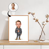 Arbejde & Erhverv tema79 (1 person) - karikaturtegning efter dine fotos - Just Karikatur