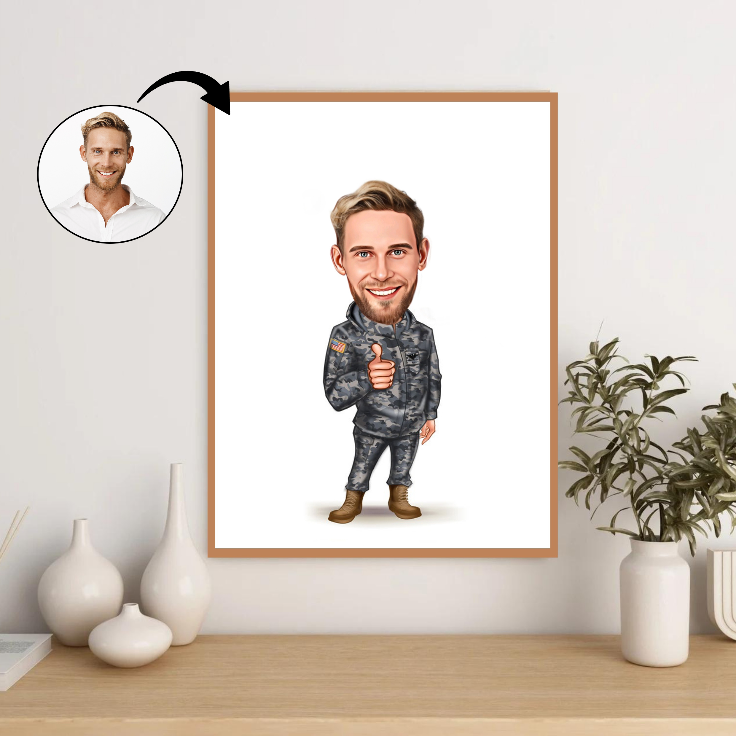 Arbejde & Erhverv tema79 (1 person) - karikaturtegning efter dine fotos - Just Karikatur