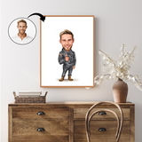 Arbejde & Erhverv tema79 (1 person) - karikaturtegning efter dine fotos - Just Karikatur