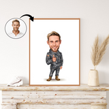 Arbejde & Erhverv tema79 (1 person) - karikaturtegning efter dine fotos - Just Karikatur