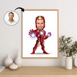 Superhelt tema37 (1 person) - karikaturtegning efter dine fotos - Just Karikatur