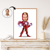 Superhelt tema37 (1 person) - karikaturtegning efter dine fotos - Just Karikatur