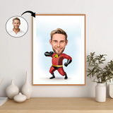 Børn tema37 (1 person) - karikaturtegning efter dine fotos - Just Karikatur