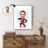 Børn tema37 (1 person) - karikaturtegning efter dine fotos - Just Karikatur