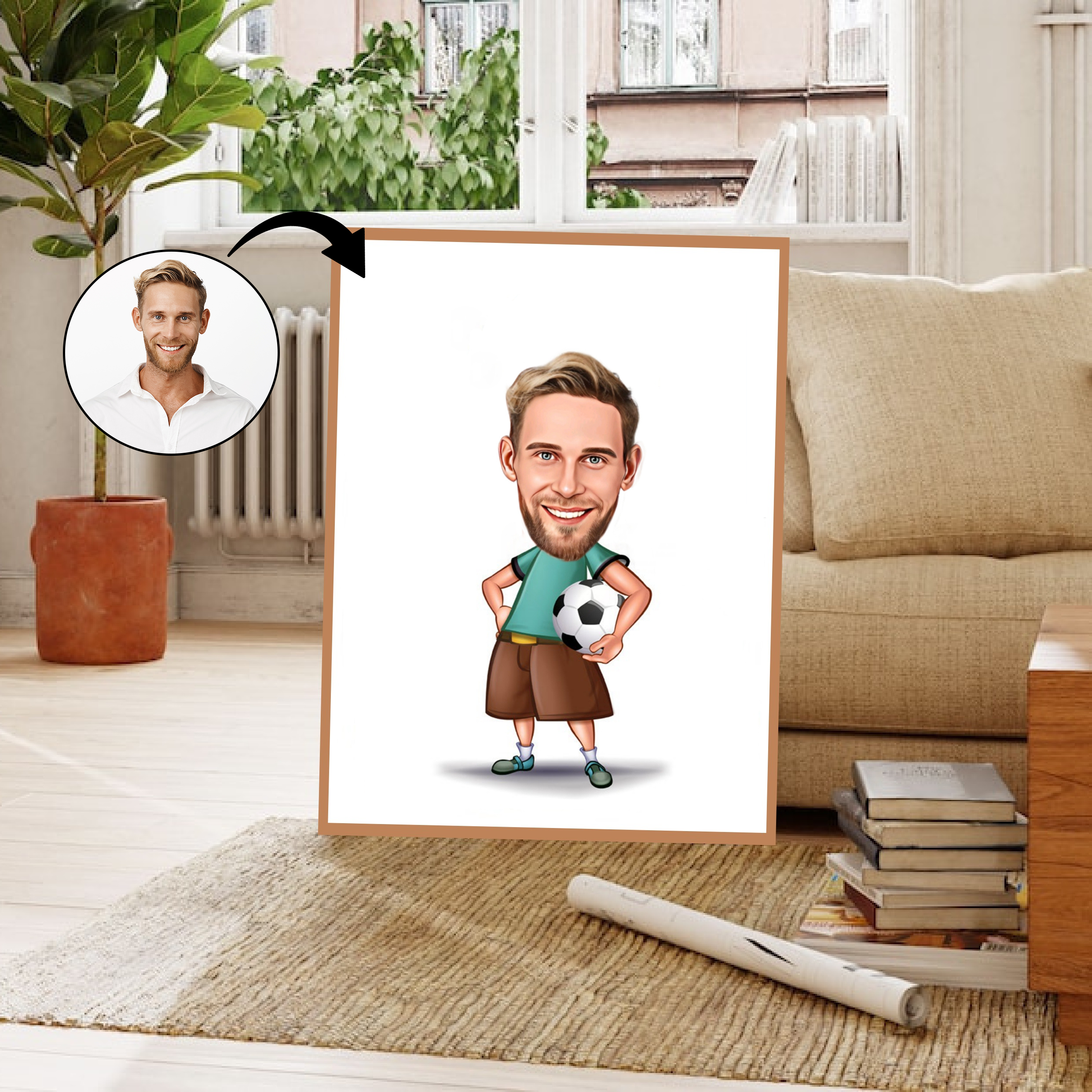 Børn tema44 (1 person) - karikaturtegning efter dine fotos - Just Karikatur