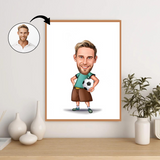 Børn tema44 (1 person) - karikaturtegning efter dine fotos - Just Karikatur