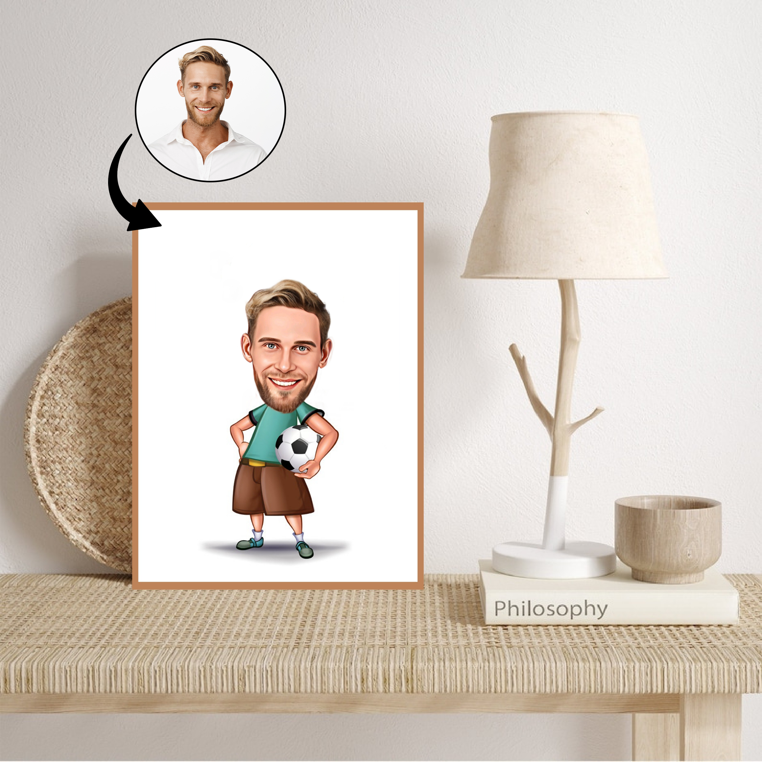 Børn tema44 (1 person) - karikaturtegning efter dine fotos - Just Karikatur