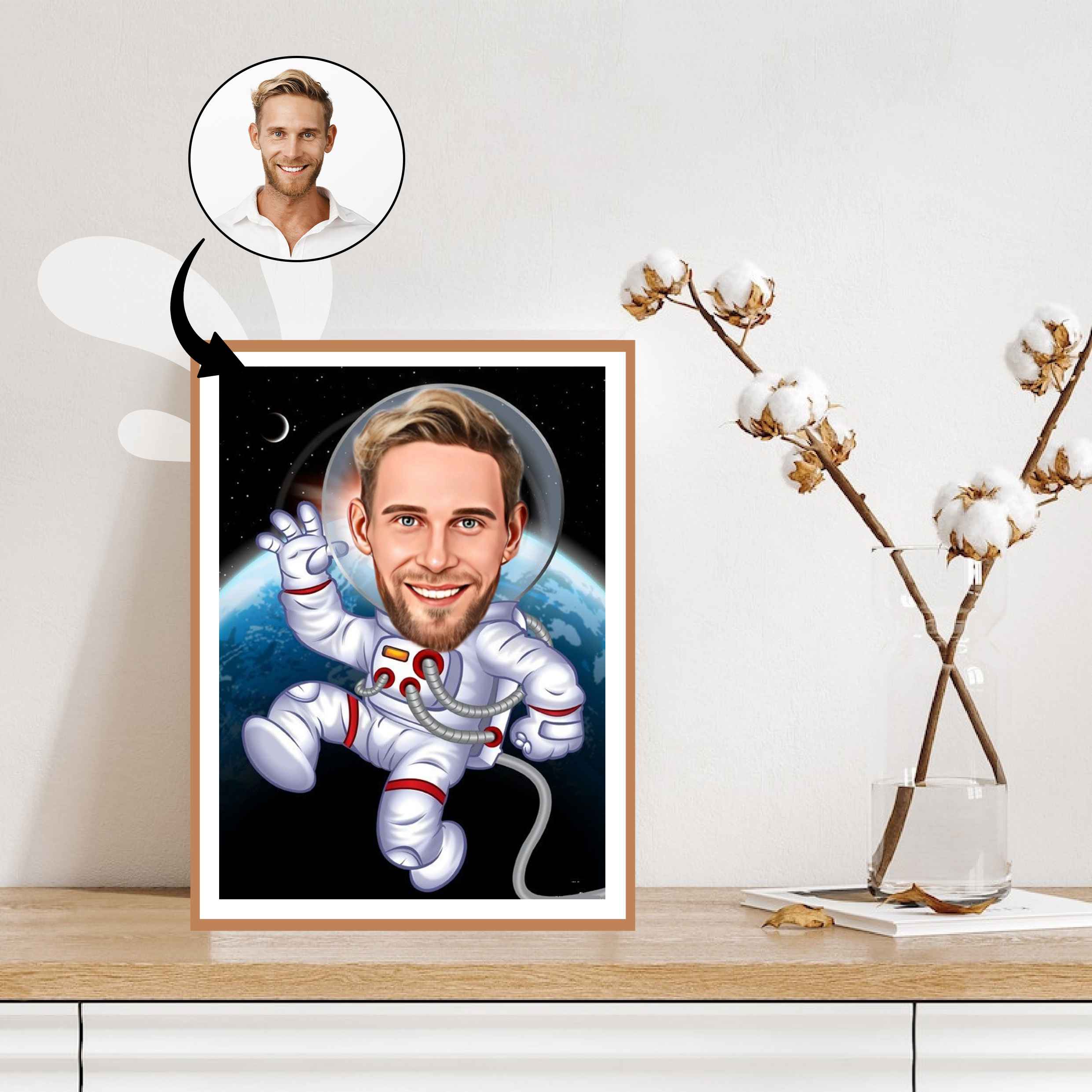 Arbejde & Erhverv tema43 (1 person) - karikaturtegning efter dine fotos - Just Karikatur