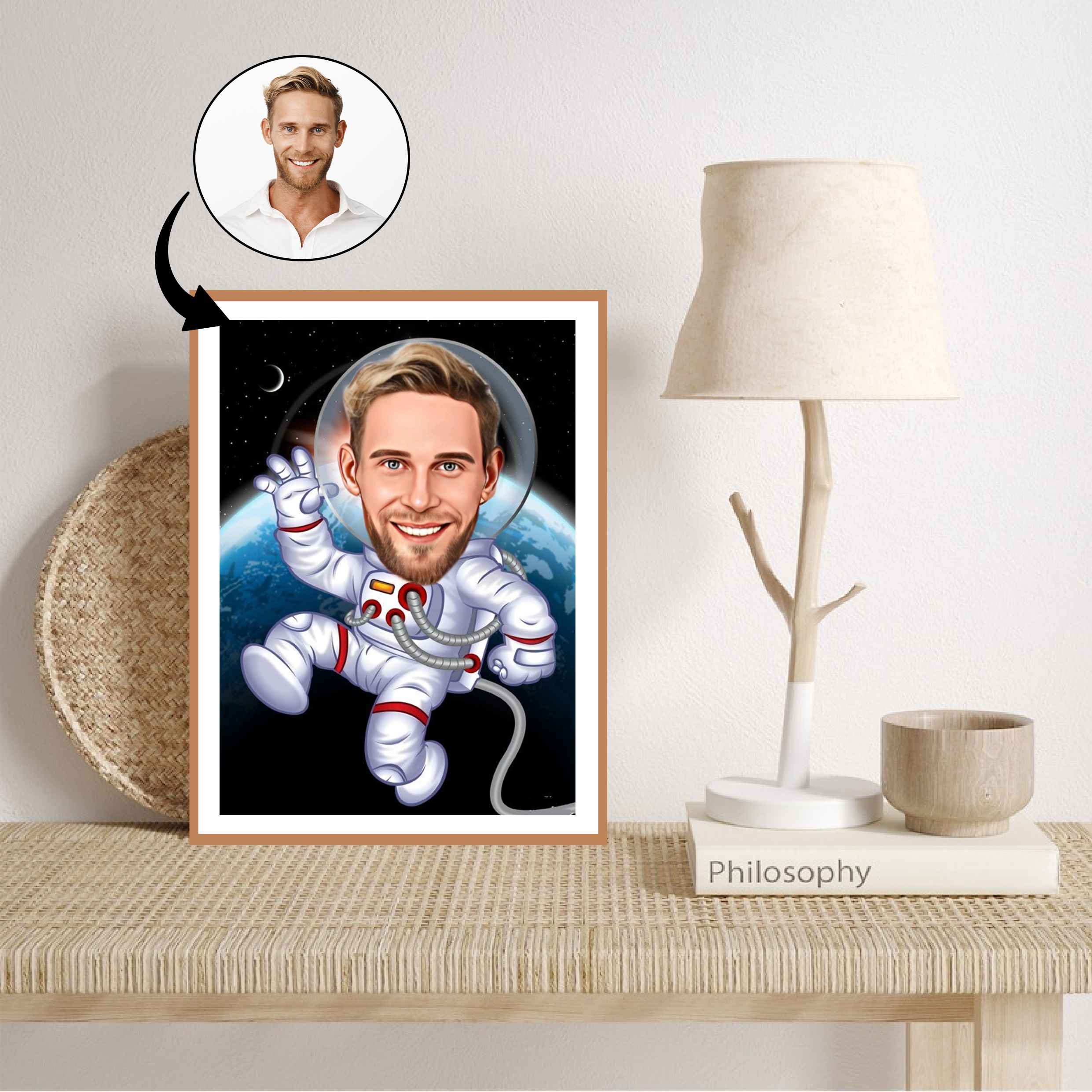 Arbejde & Erhverv tema43 (1 person) - karikaturtegning efter dine fotos - Just Karikatur