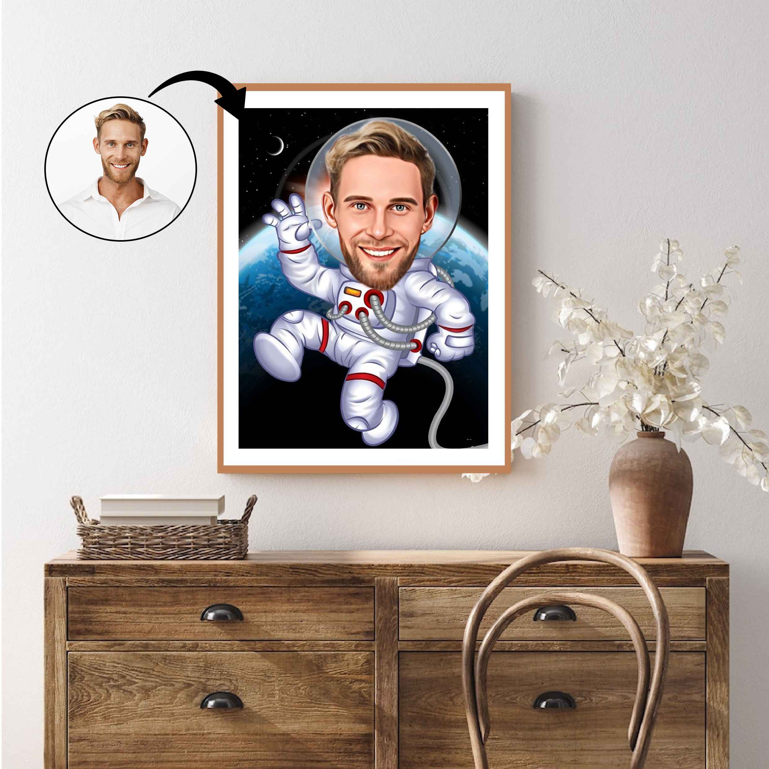 Arbejde & Erhverv tema43 (1 person) - karikaturtegning efter dine fotos - Just Karikatur