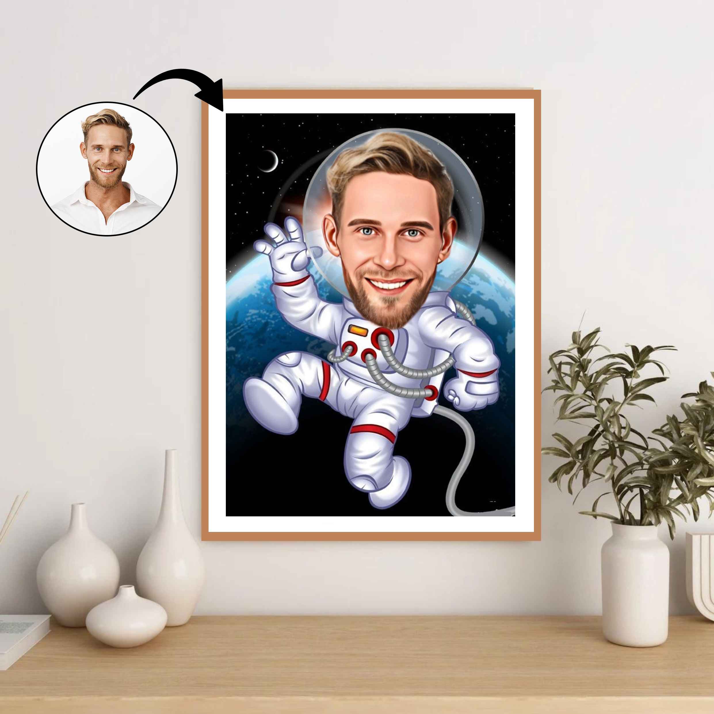 Arbejde & Erhverv tema43 (1 person) - karikaturtegning efter dine fotos - Just Karikatur