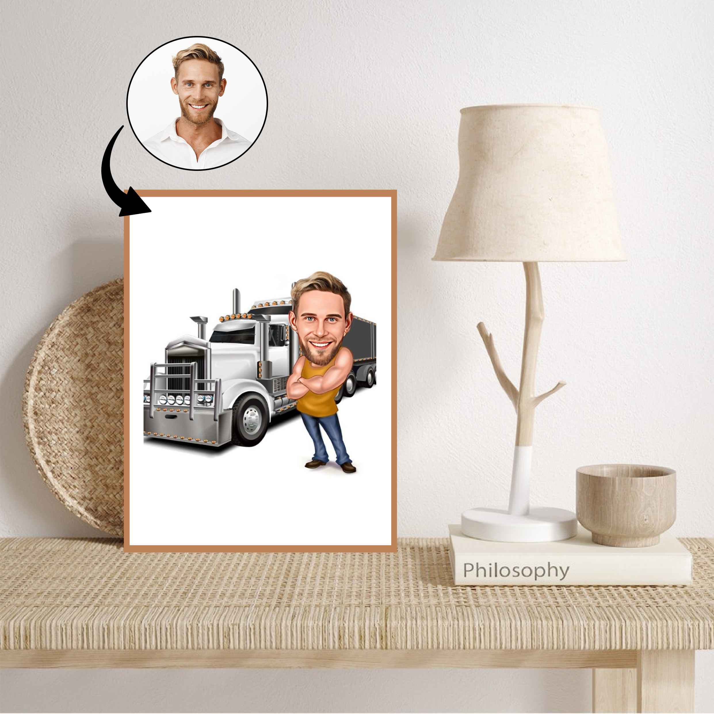 Arbejde & Erhverv tema37 (1 person) - karikaturtegning efter dine fotos - Just Karikatur