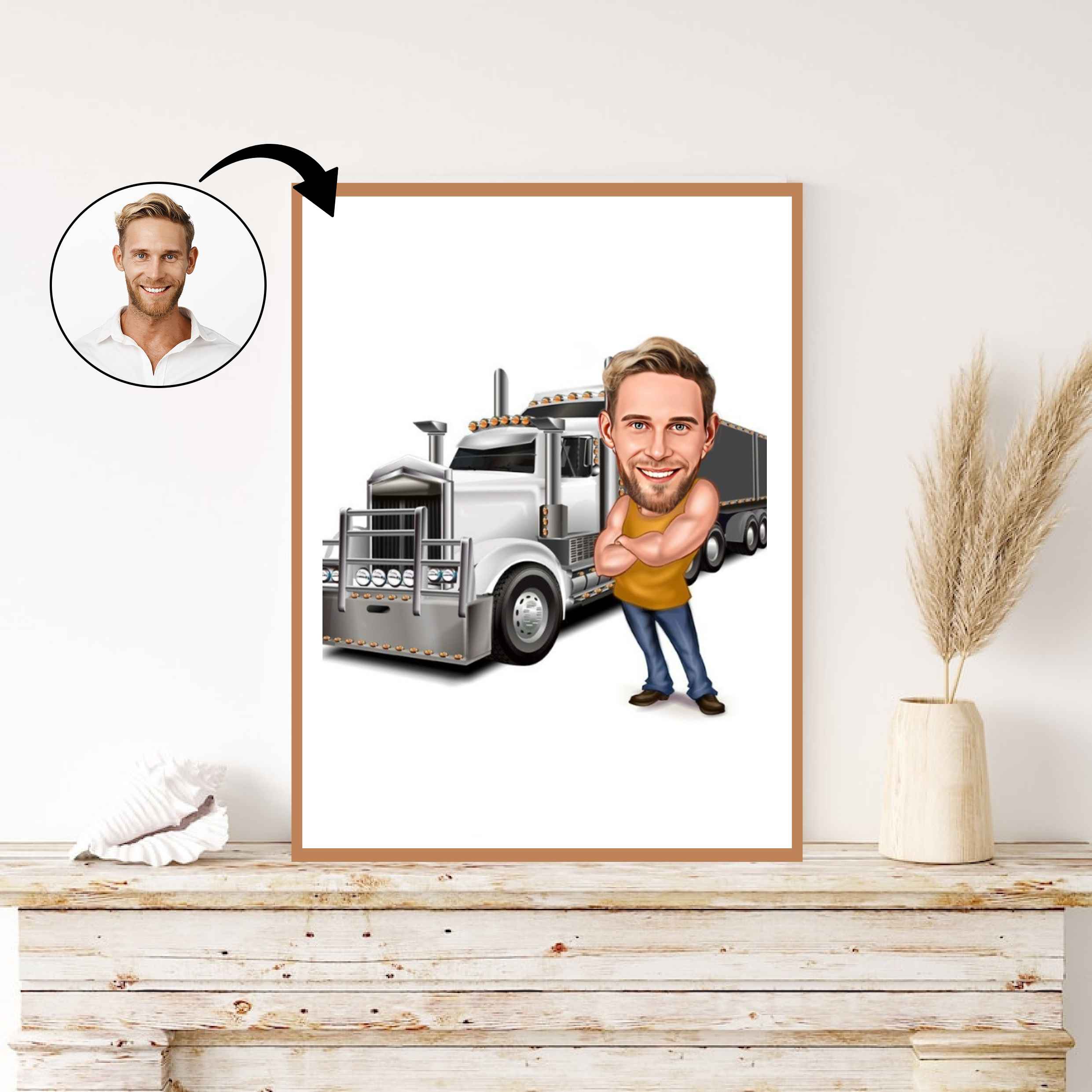 Arbejde & Erhverv tema37 (1 person) - karikaturtegning efter dine fotos - Just Karikatur