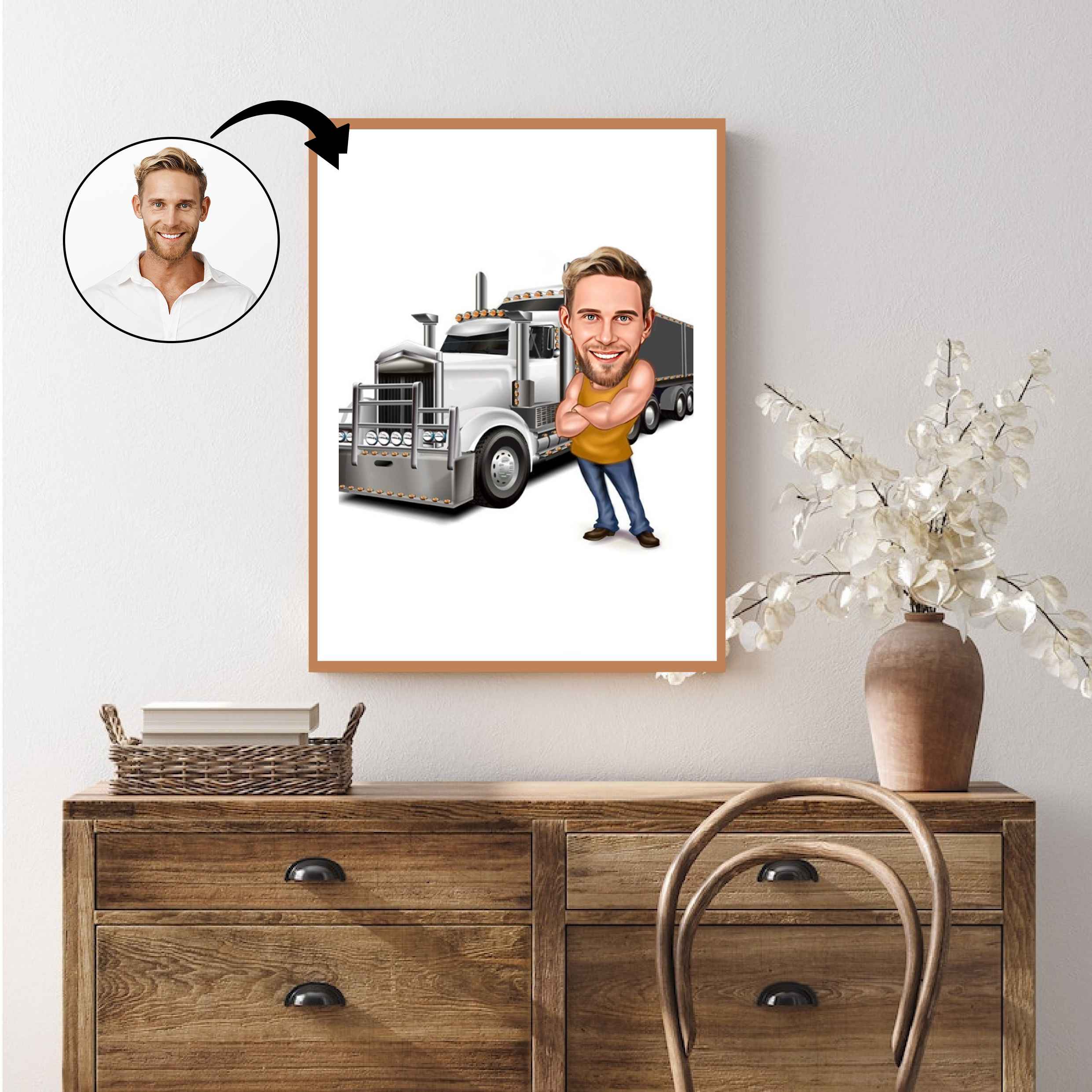 Arbejde & Erhverv tema37 (1 person) - karikaturtegning efter dine fotos - Just Karikatur