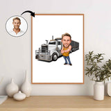 Arbejde & Erhverv tema37 (1 person) - karikaturtegning efter dine fotos - Just Karikatur