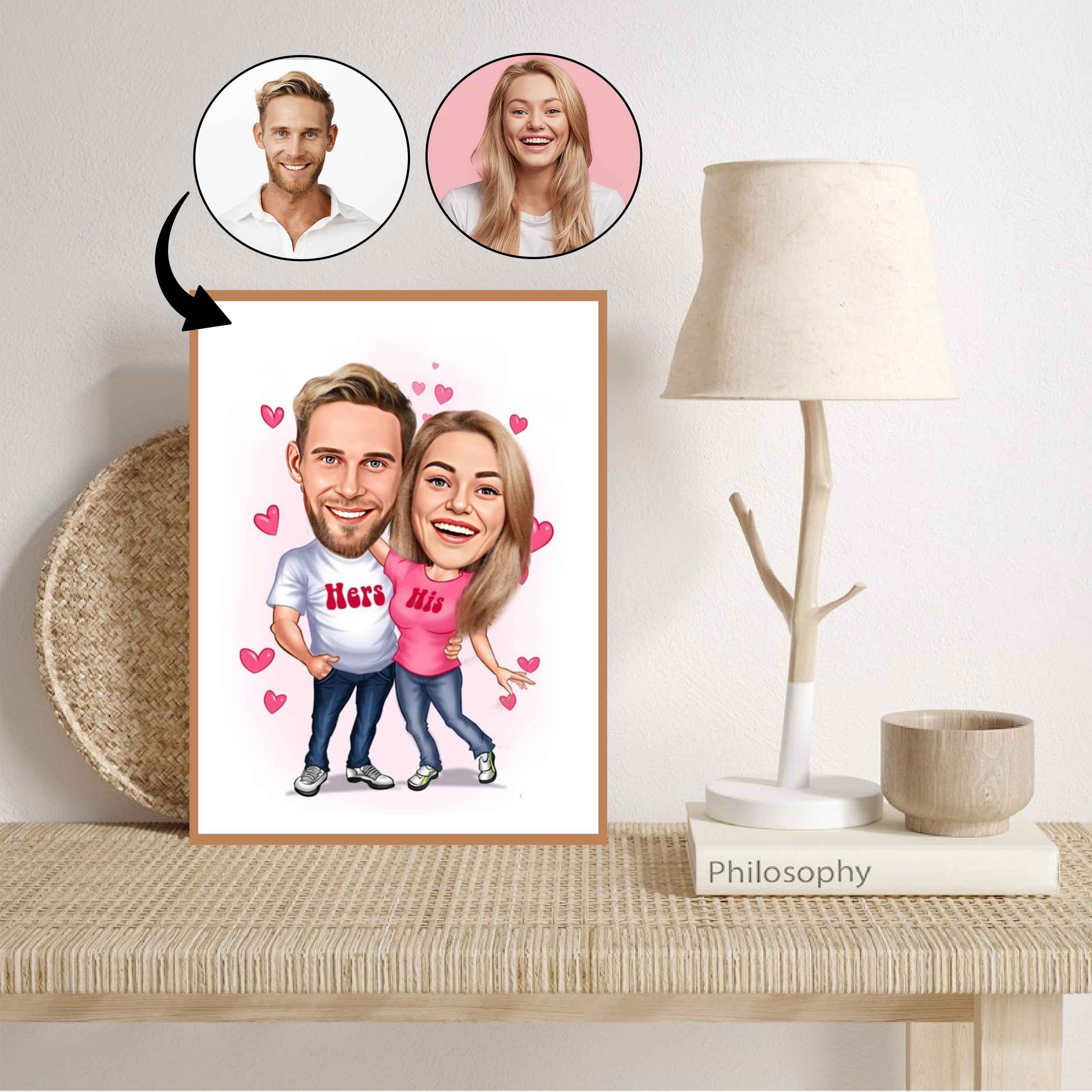 Par tema133 (2 personer) - karikaturtegning efter dine fotos - Just Karikatur