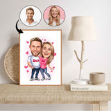 Par tema133 (2 personer) - karikaturtegning efter dine fotos - Just Karikatur