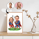 Par tema127 (2 personer) - karikaturtegning efter dine fotos - Just Karikatur