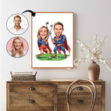 Par tema127 (2 personer) - karikaturtegning efter dine fotos - Just Karikatur