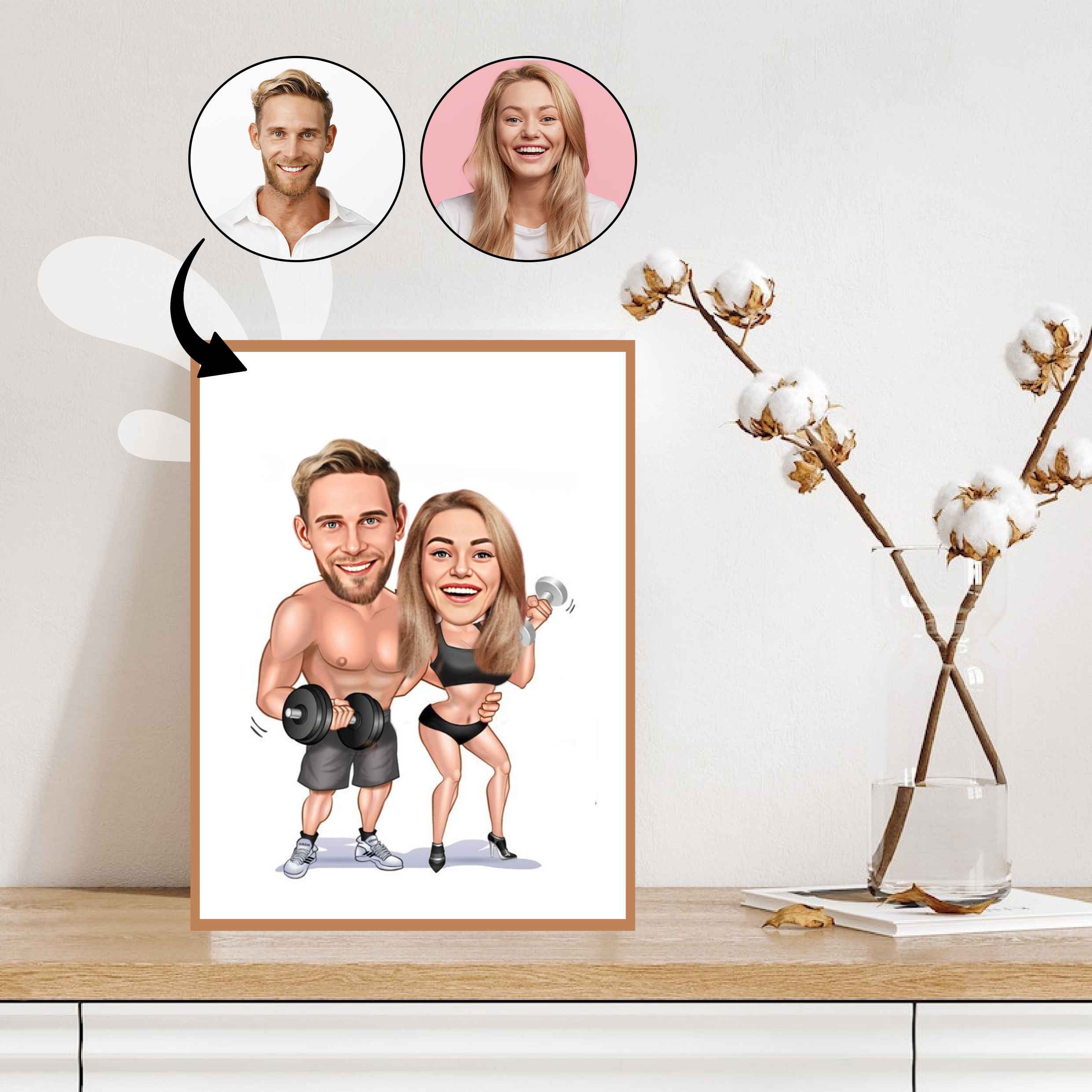 Par tema139 (2 personer) - karikaturtegning efter dine fotos - Just Karikatur