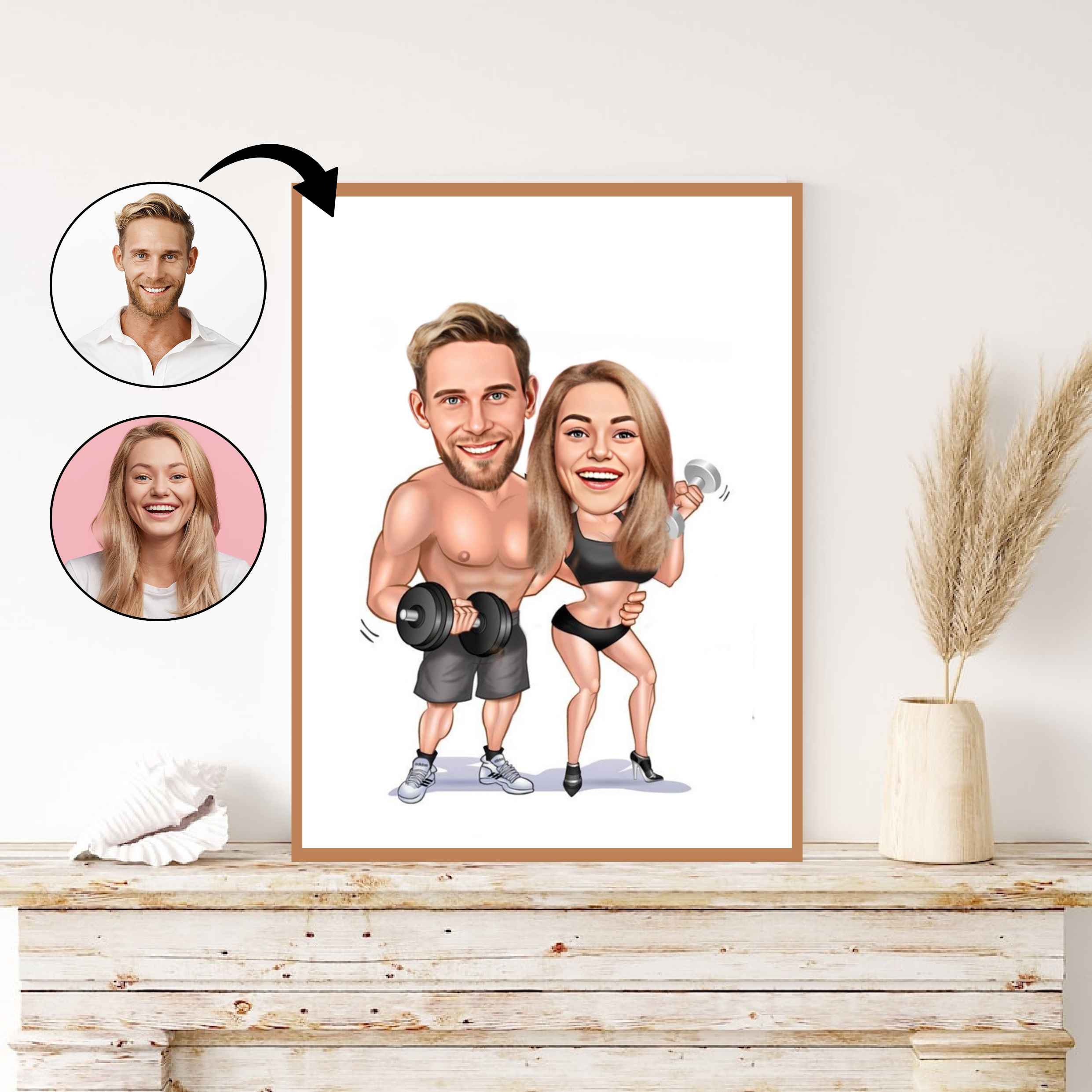 Par tema139 (2 personer) - karikaturtegning efter dine fotos - Just Karikatur