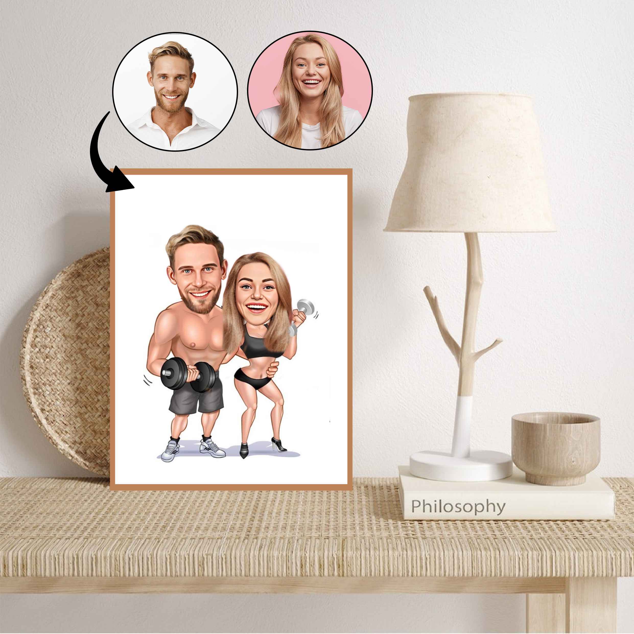 Par tema139 (2 personer) - karikaturtegning efter dine fotos - Just Karikatur