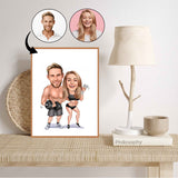 Par tema139 (2 personer) - karikaturtegning efter dine fotos - Just Karikatur