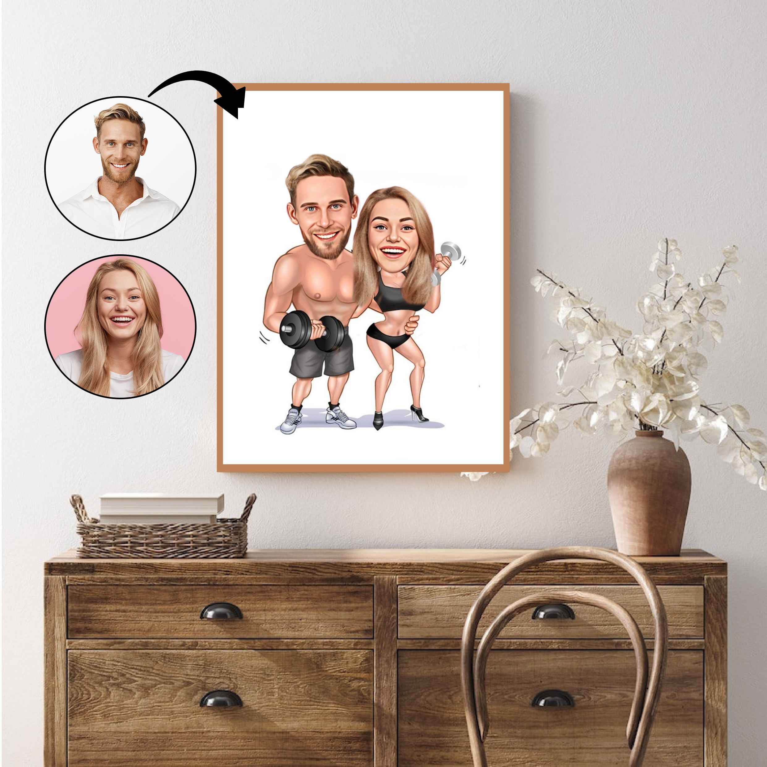 Par tema139 (2 personer) - karikaturtegning efter dine fotos - Just Karikatur