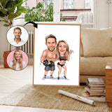 Par tema139 (2 personer) - karikaturtegning efter dine fotos - Just Karikatur