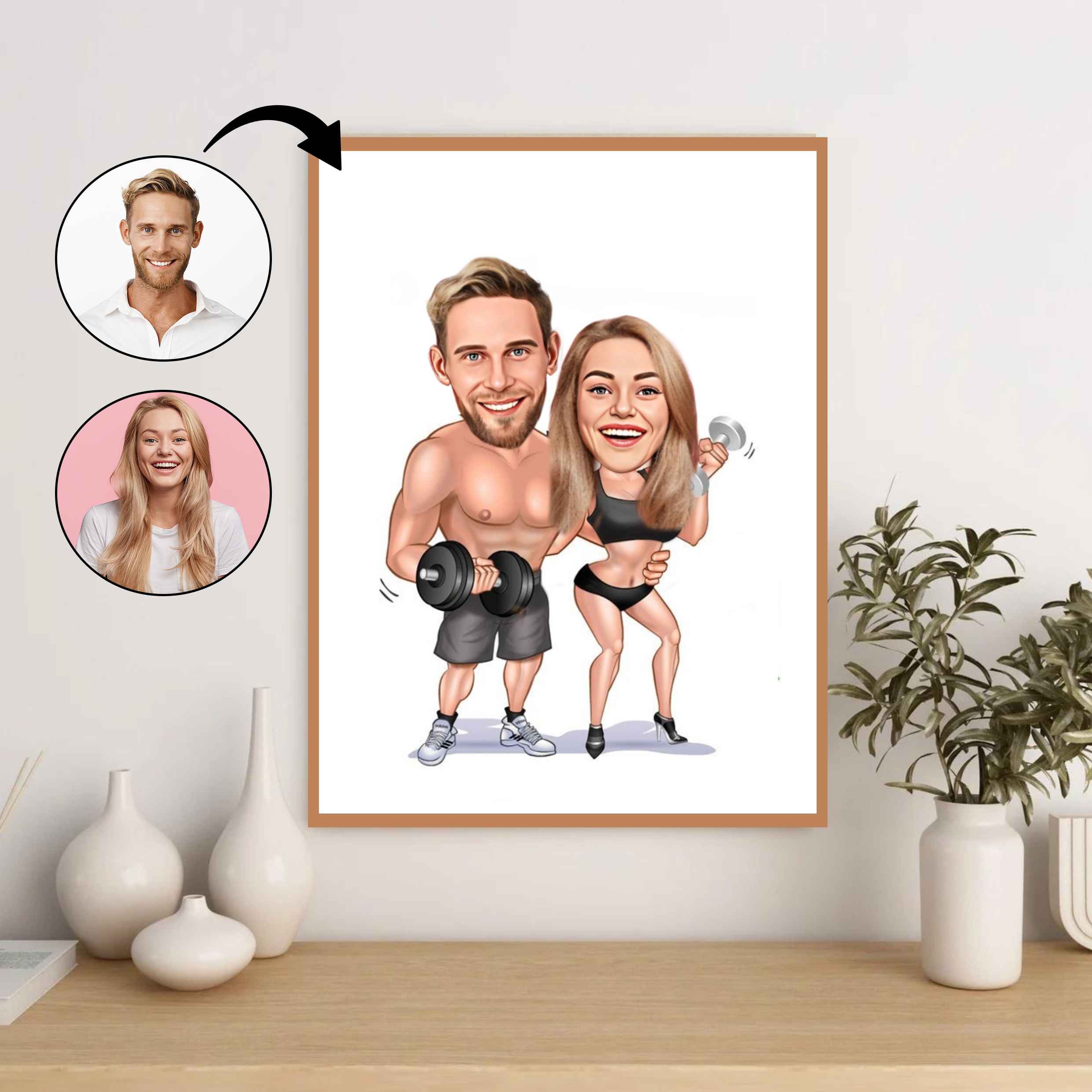 Par tema139 (2 personer) - karikaturtegning efter dine fotos - Just Karikatur