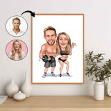 Par tema139 (2 personer) - karikaturtegning efter dine fotos - Just Karikatur