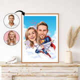 Par tema28 (2 personer) - karikaturtegning efter dine fotos - Just Karikatur