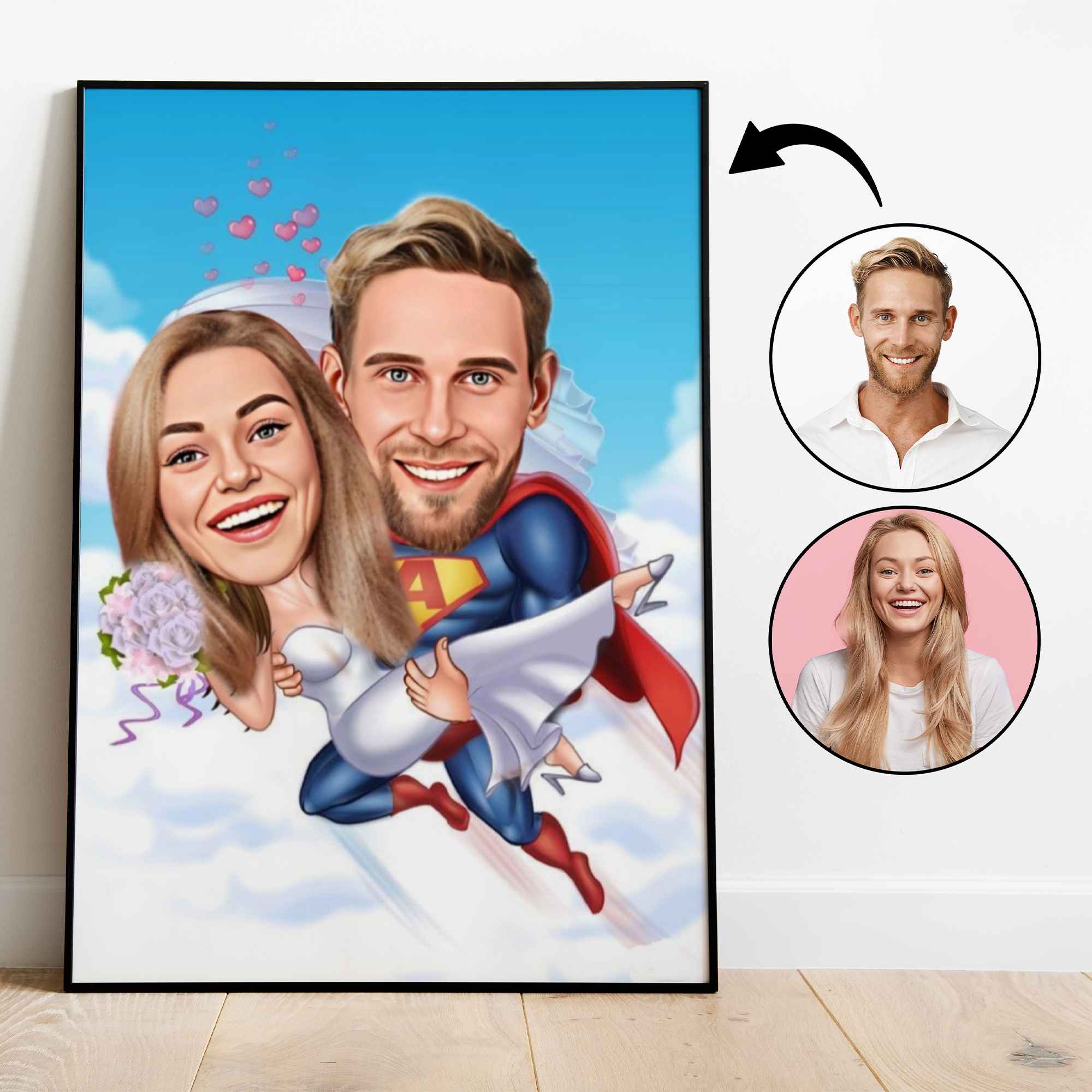 Par tema28 (2 personer) - karikaturtegning efter dine fotos - Just Karikatur