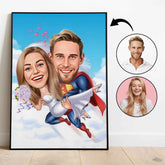 Par tema28 (2 personer) - karikaturtegning efter dine fotos - Just Karikatur