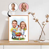 Par tema55 (2 personer) - karikaturtegning efter dine fotos - Just Karikatur