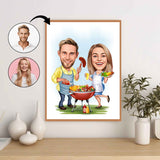 Par tema55 (2 personer) - karikaturtegning efter dine fotos - Just Karikatur