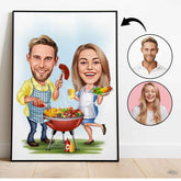 Par tema55 (2 personer) - karikaturtegning efter dine fotos - Just Karikatur