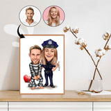 Par tema56 (2 personer) - karikaturtegning efter dine fotos - Just Karikatur