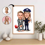 Par tema56 (2 personer) - karikaturtegning efter dine fotos - Just Karikatur