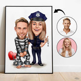 Par tema56 (2 personer) - karikaturtegning efter dine fotos - Just Karikatur