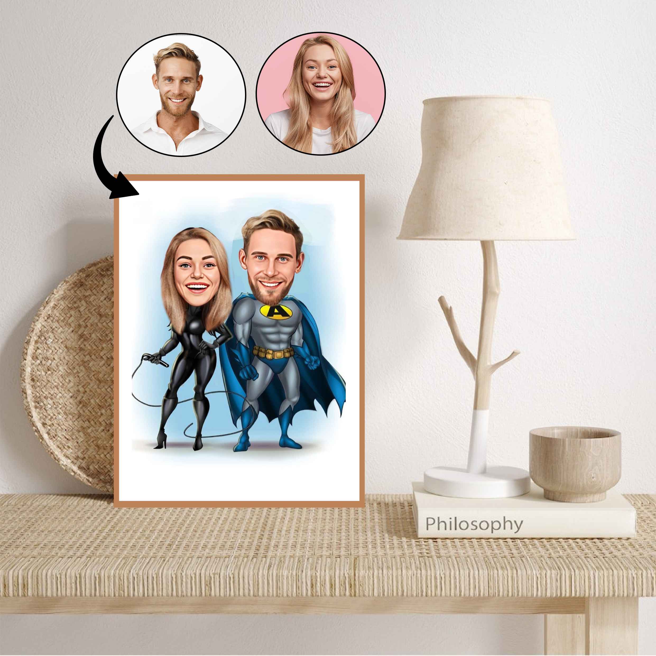 Par tema78 (2 personer) - karikaturtegning efter dine fotos - Just Karikatur