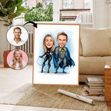 Par tema78 (2 personer) - karikaturtegning efter dine fotos - Just Karikatur