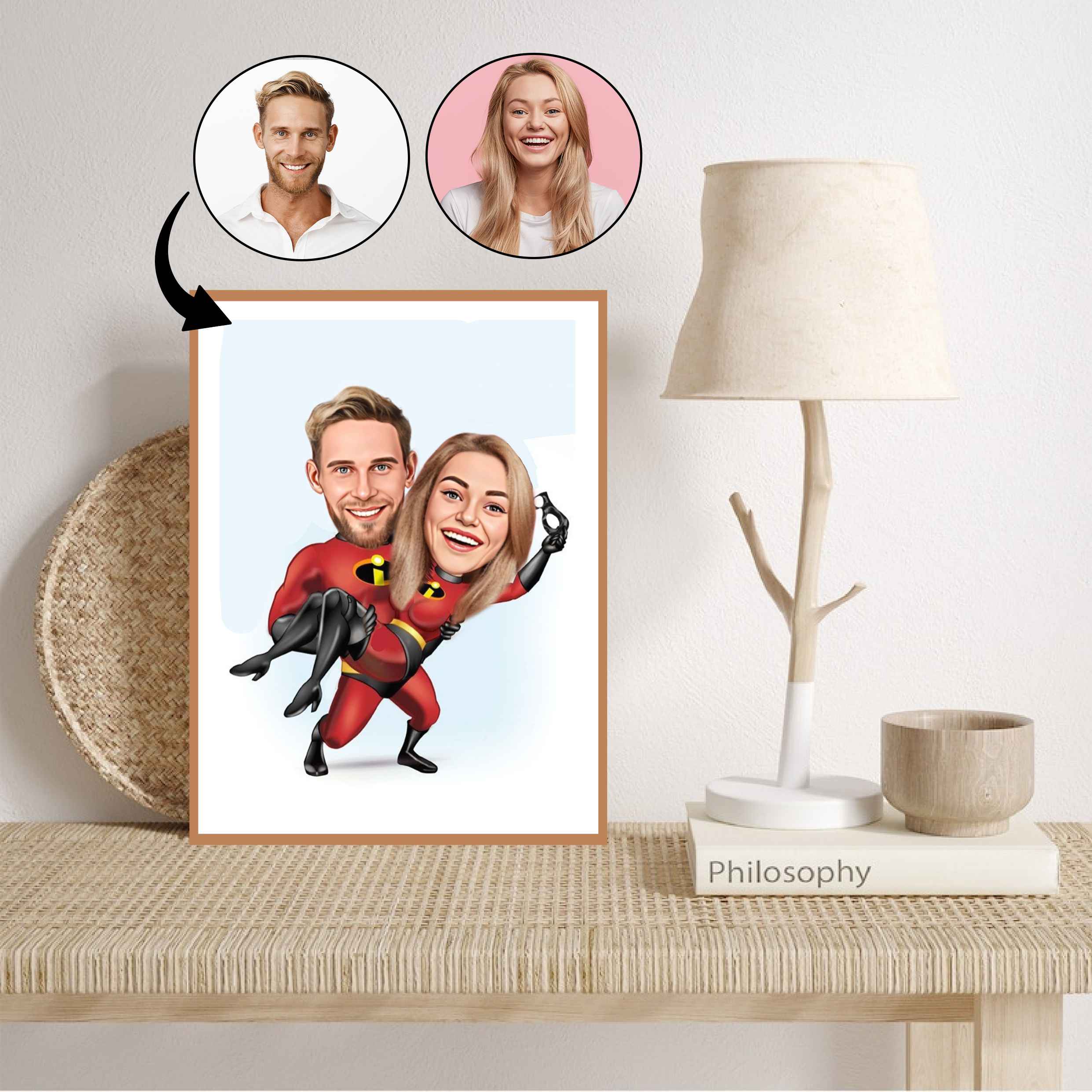 Par tema79 (2 personer) - karikaturtegning efter dine fotos - Just Karikatur