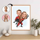 Par tema79 (2 personer) - karikaturtegning efter dine fotos - Just Karikatur