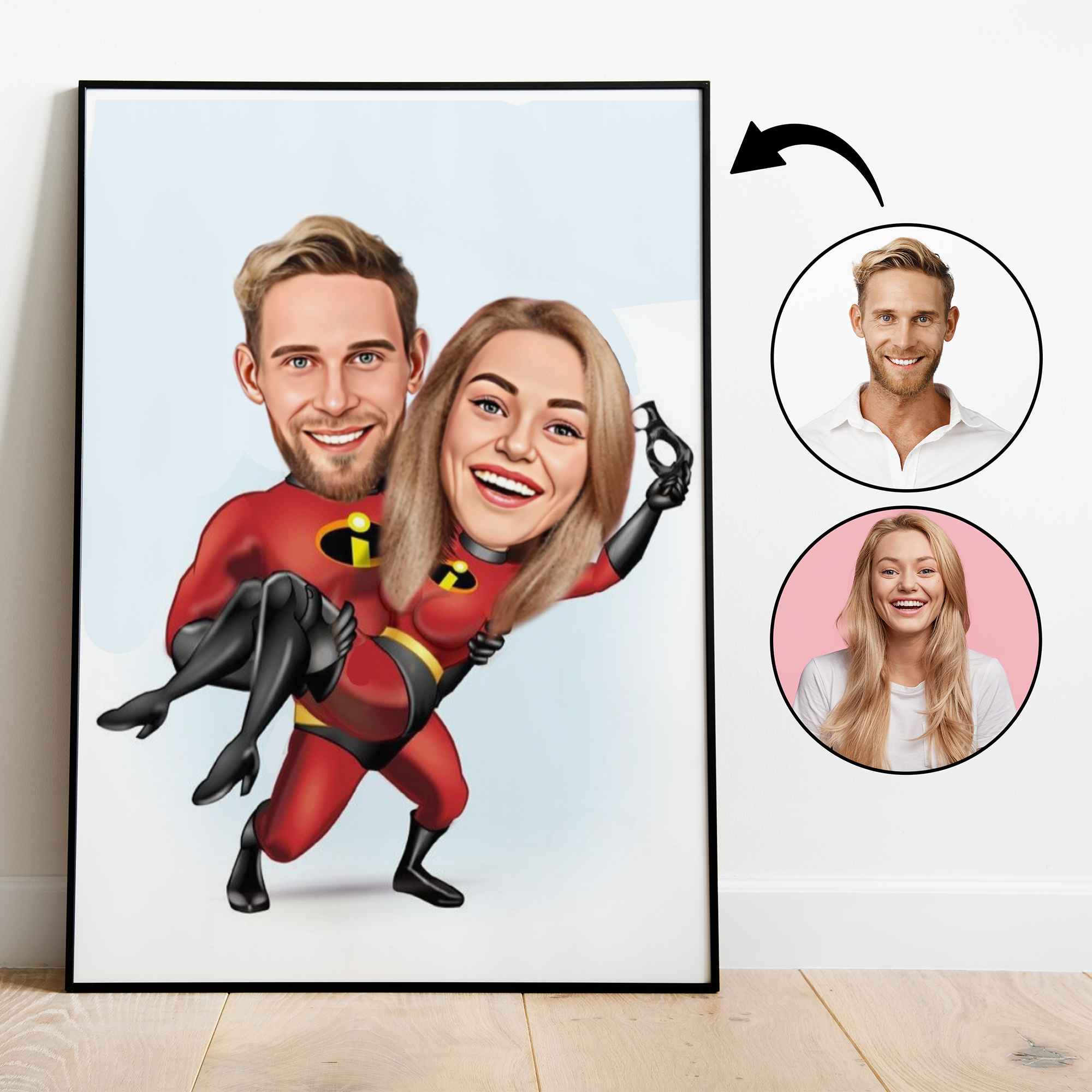 Par tema79 (2 personer) - karikaturtegning efter dine fotos - Just Karikatur