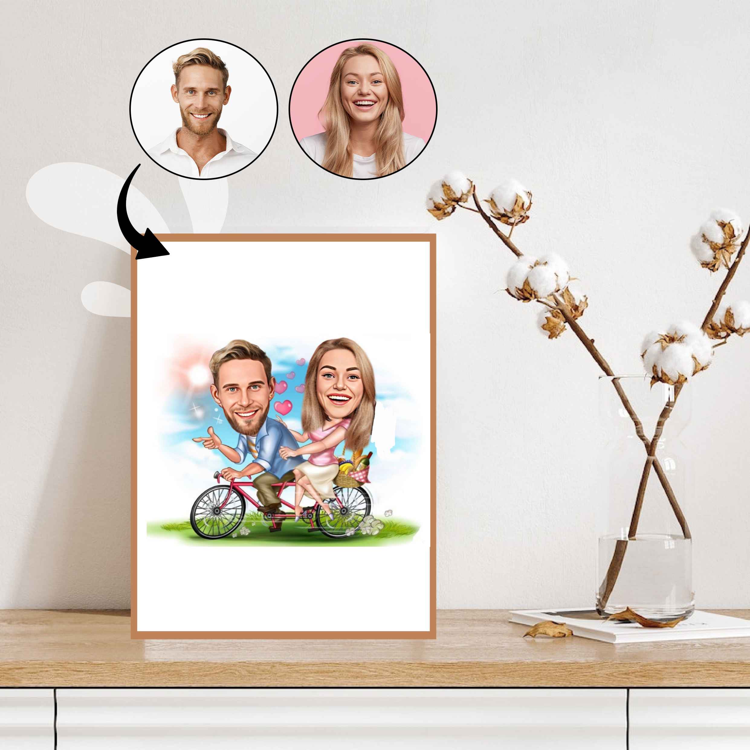 Par tema215 (2 personer) - karikaturtegning efter dine fotos - Just Karikatur