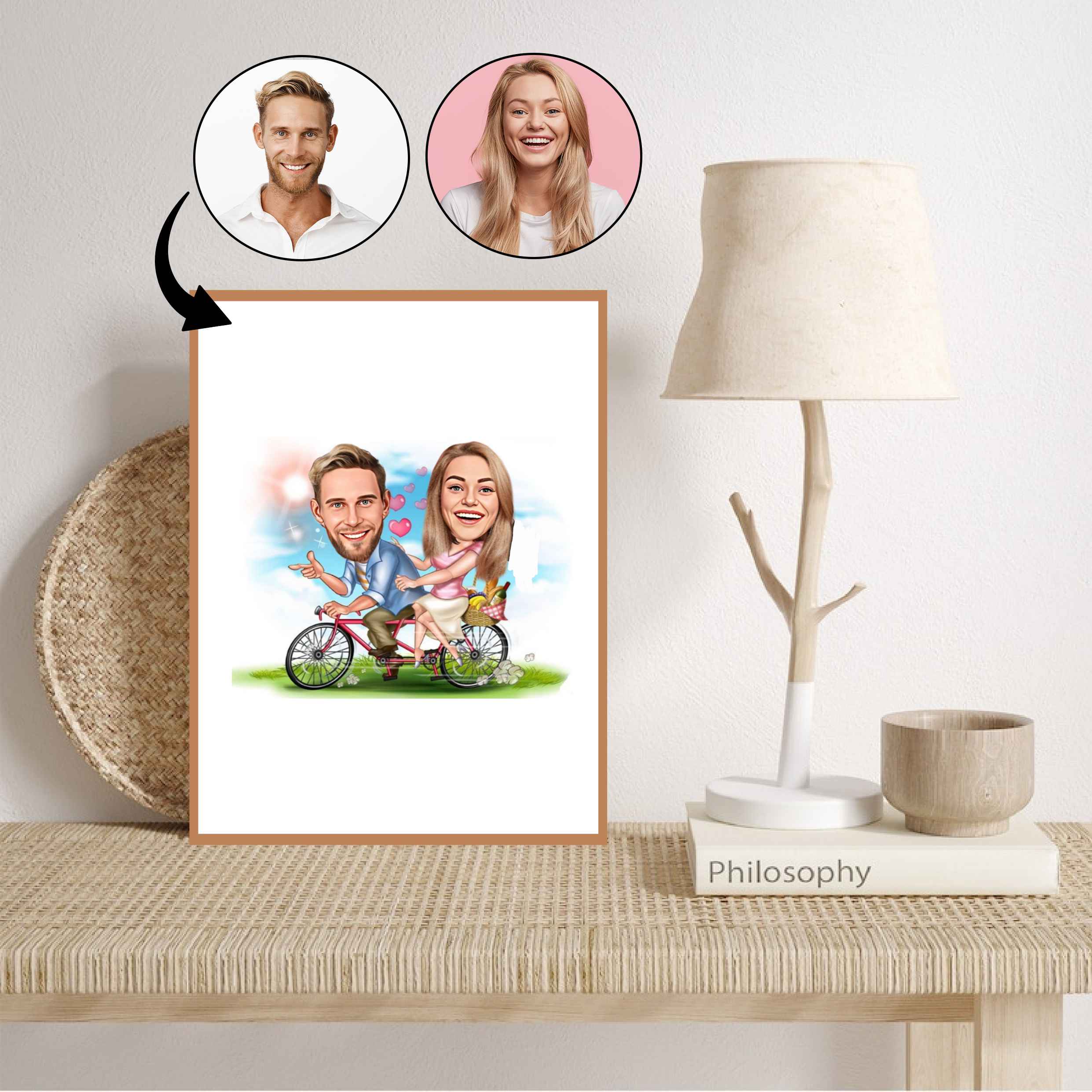 Par tema215 (2 personer) - karikaturtegning efter dine fotos - Just Karikatur