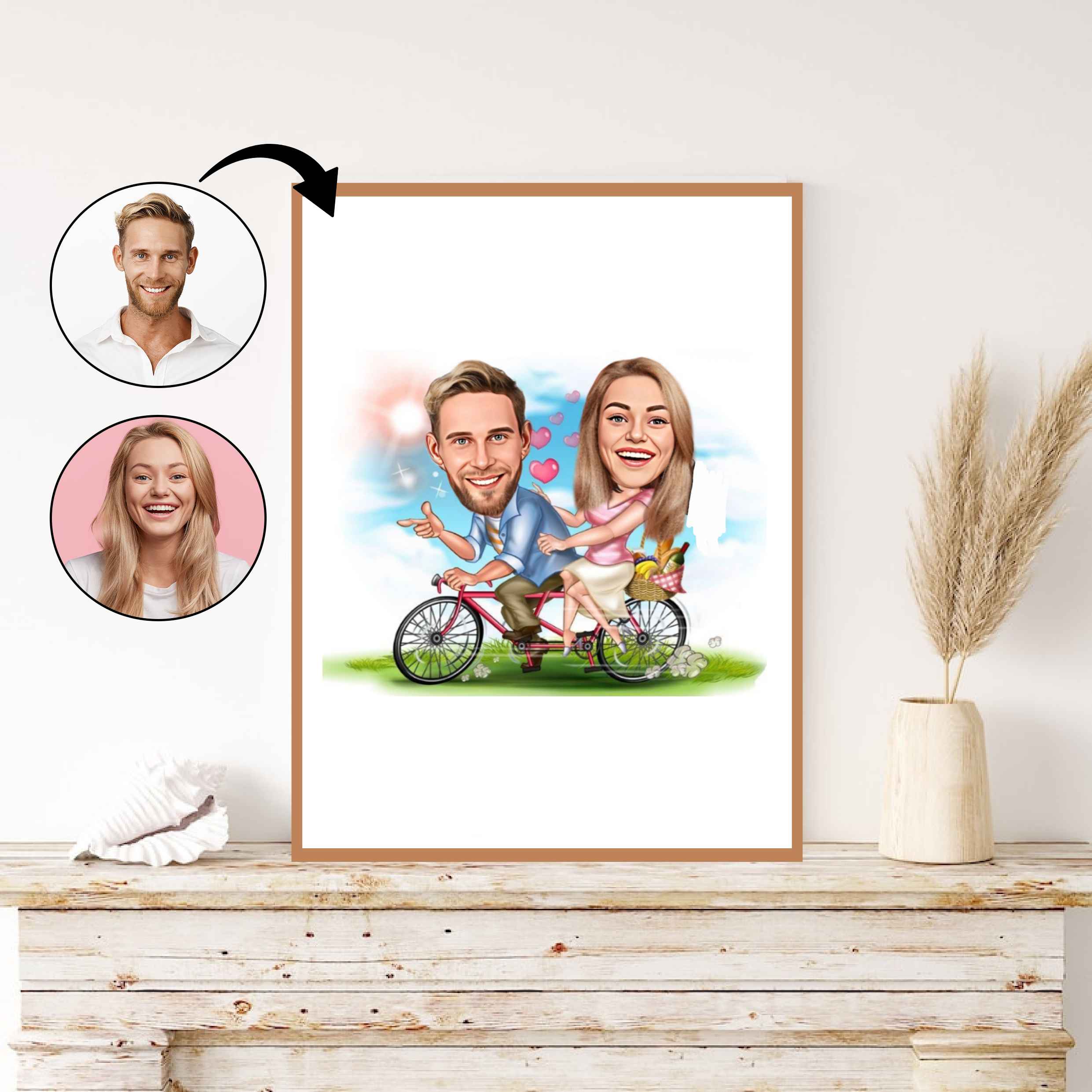 Par tema215 (2 personer) - karikaturtegning efter dine fotos - Just Karikatur