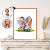 Par tema215 (2 personer) - karikaturtegning efter dine fotos - Just Karikatur