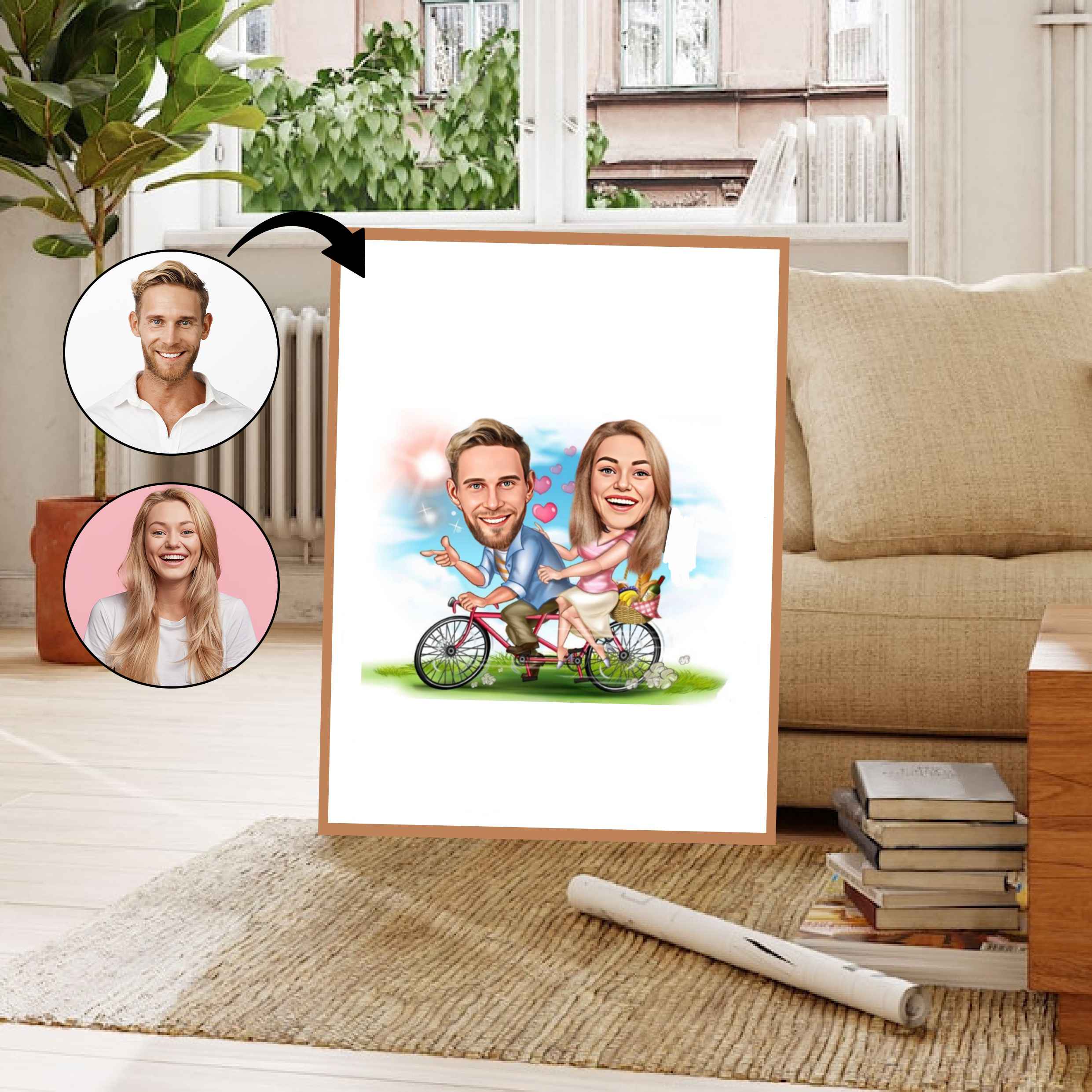 Par tema215 (2 personer) - karikaturtegning efter dine fotos - Just Karikatur